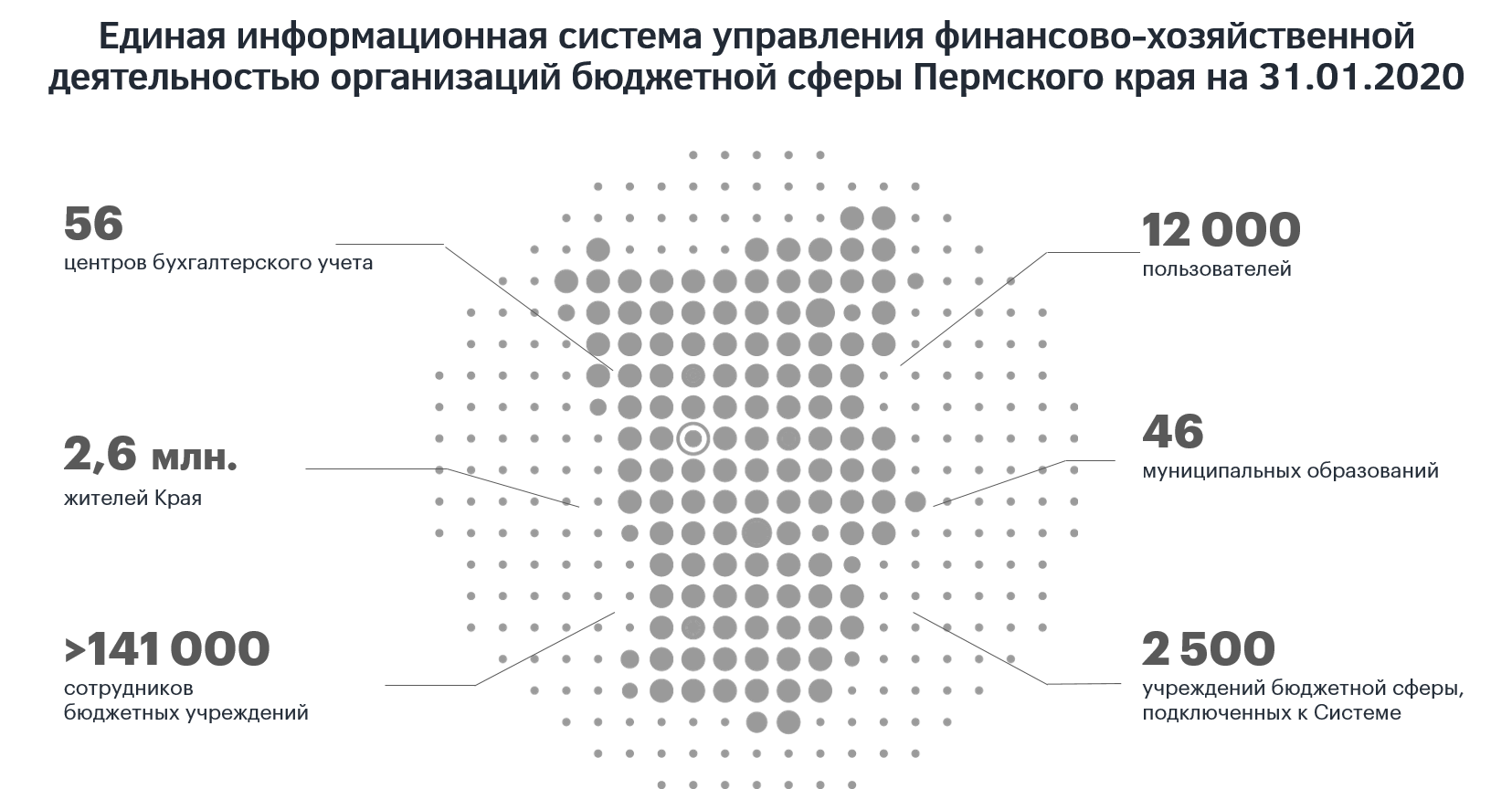 Единая информационная система управления финансово-хозяйственной деятельностью организаций бюджетной сферы Пермского края на 31.01.2020